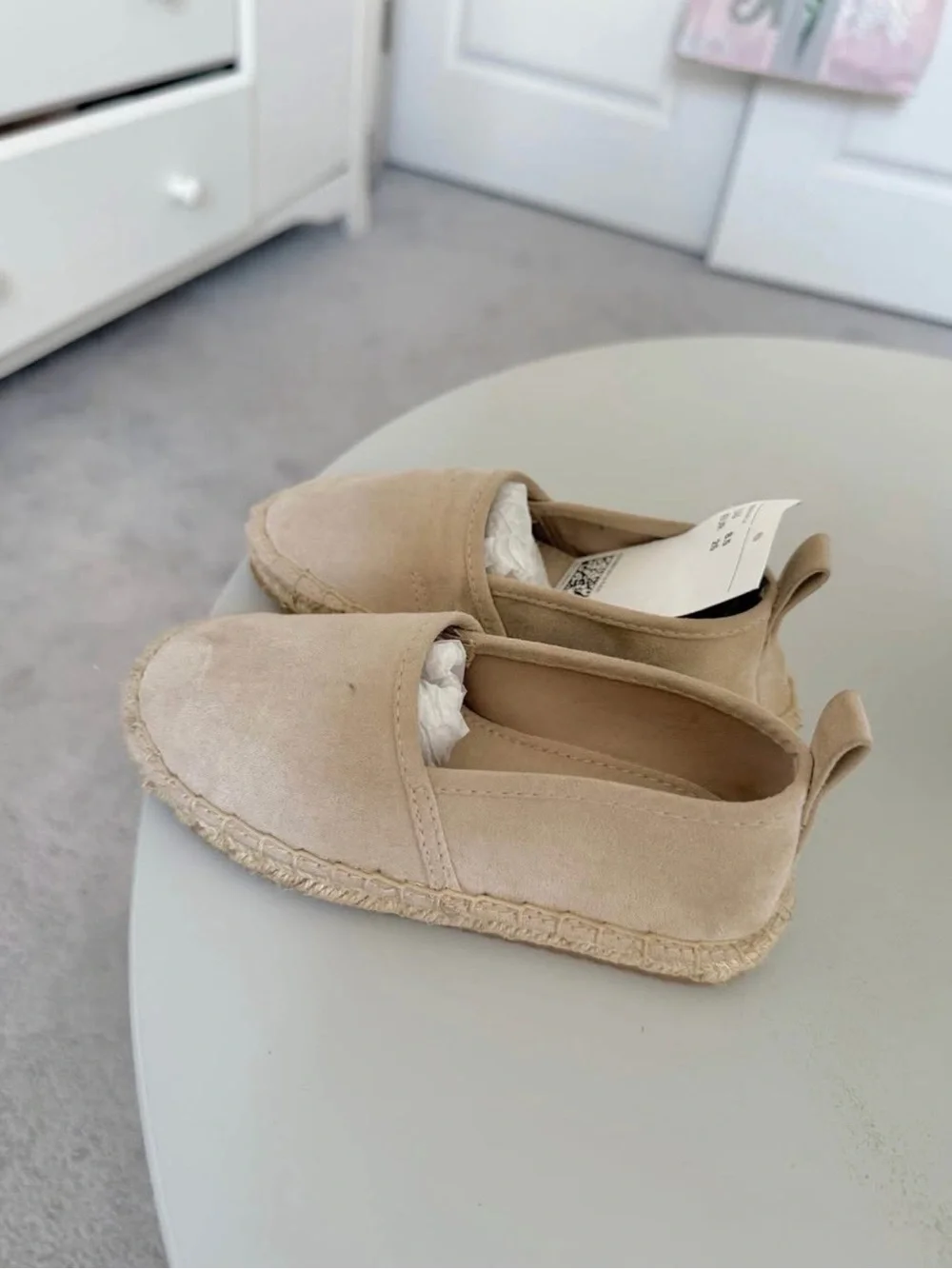 H&M Kids Neutral Beige Slip-On Moccasins